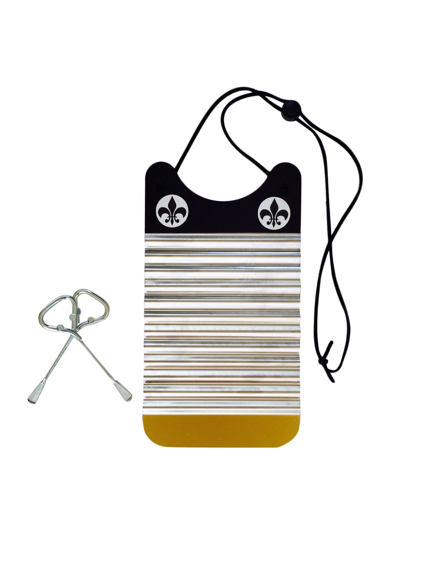 Black and Gold Washboard with Bottle Openers
