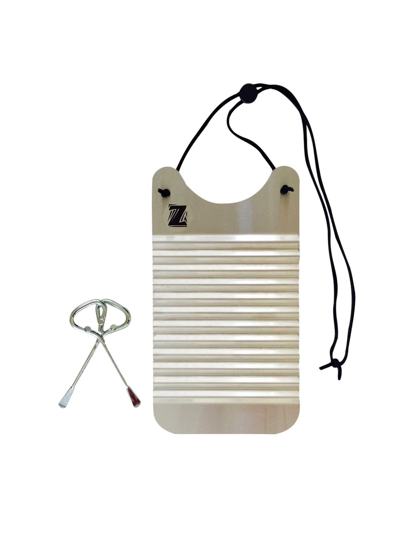 Handmade Silver Mini Zydeco Washboard Rubboard