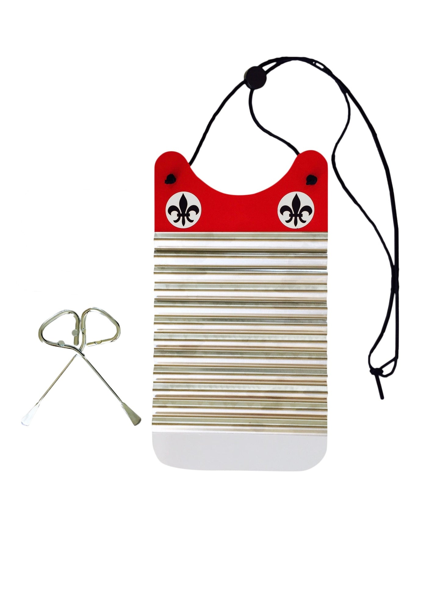 Red and White Washboard with  Bottle Openers