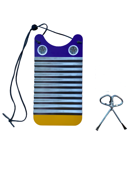 Purple & Yellow Mini Washboard with Bottle Openers