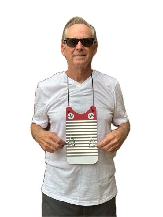 Red and White  Mini Zydeco Washboard