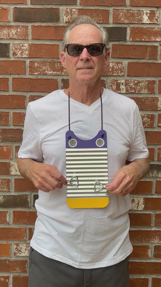 Video playing Purple and Yellow Washboard