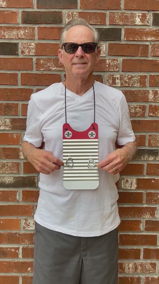 Playing Red and White Washboard